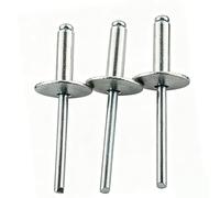 100 Pcs Large Flange Rivet, 4.8mm Stainless Steel Large Head Pop Rivets for Woodworking, Furniture, Sheet, Metal, Automotive, Mechanical, Industry(4.8x12x14mm)