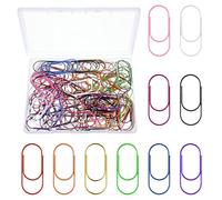100 PCS Large Paper Clips, 2 Inch Jumbo Paper Clips with Storage Box Cute Paperclip Oversized Colored Papeclips Bookmarks Planner Clip for Office Supplies School Gifts Wedding Decoration (10 Colors)