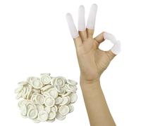 100 PCS Latex Finger Cots - Disposable Finger Protectors, Rubber Fingertip Gloves for Finger Injuries, ESD-Safe, Electronics Repair, First Aid, Tattoo, Crafting, Jewelry Cleaning & Industrial Use