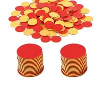 100 Pcs Learning Resources Double Sided Maths Counters, Plastic Red and Yellow Double Sided Counters Counting Tokens for Kids Classroom Education & Home Learning