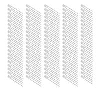 100 Pcs LED Diode 3mm 8 Colors LED Luminous Color Lamp Electronic Components Kit 3V for Electronic DIY Enthusiasts (white hair yellow)
