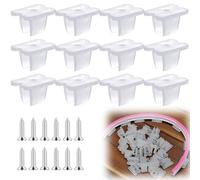 100 PCS LED Light Strip Clips, Waterproof Light Strip Mounting Holder with 100Pcs Screws, for LED Neon Rope Light Strips, Under Cabinet Lighting, Fixing Clamps