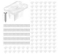 100 Pcs LED Strip Clips - LED Strip Light Clip with Screws - Transparent Rope Light Clips for 5-6mm Lights, Indoor Installation