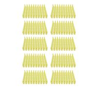 100 Pcs Livestock Ear Tags, Animal Ear Tag Labels for Cattle and Pigs, Bright Yellow One - Piece Nylon Tags with No Metal Pin for Easy Herd Identification