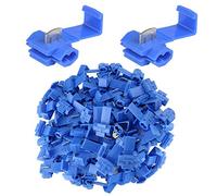 100 Pcs Lock Wire Connectors Blue Quick Splice Connector Terminals for Suits cable 0.75-2.5 mm² (AWG14-18 (15A))