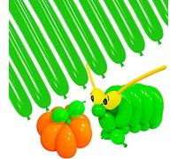 100 PCS Long Balloons Thickening Latex, Magic Twisting Balloon for Modelling Animals, 260Q Plain Latex Party Balloons for Birthday Christmas Decorations (Green)
