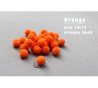 100 Pcs/Lot 3 Colors Glo Bug Fly Fishing Trout Fly Egg Bug Fly Tying Materials (Orange)