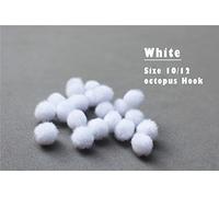 100 Pcs/Lot 3 Colors Glo Bug Fly Fishing Trout Fly Egg Bug Fly Tying Materials (White)