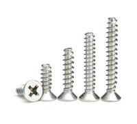 100 pcs/lot Cross recessed countersunk tapping screws nickel plated carbon steel M1-M2.2 flat head(5mm x100pcs,M1.6)