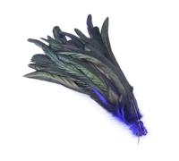 100 Pcs/Lot Red Rooster Tail Feathers Bulk 25-40 Cm Colorful Chicken Feathers for Carnival Costumes Decoration Black Royal Blue 25-30cm 100Pcs