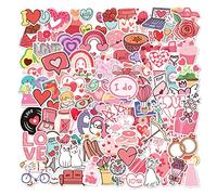 100 PCS Love Theme Valentines Day Stickers Pack for Water Bottle, Laptop, Phone, Luggage, Skateboard Stickers for Adults Teens Girls Kids