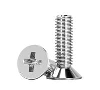 100 PCS M2.5 X 50/60/65/70Mm Flat Countersunk Head Machine Screws, Phillips Drive, 304 Stainless Steel, Full Thread(M2.5 X 60)