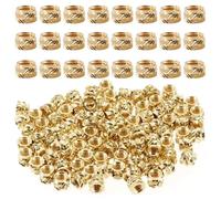 100 Pcs M3 Threaded Inserts, Double-Twill Heat Inserts Copper Nuts, Suitable for 3D Printed Components, Injection Molding, Electronics, Computer Hardware, and Plastic Parts.