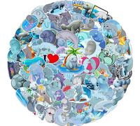 100 PCS Manatee Stickers, Manatee Party Favors Birthday Decorations Supplies Gifts Waterproof Vinyl Stickers for Kids for Water Bottle Laptop