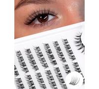 100 Pcs Manga Anime Lashes, Cluster Individual Eyelashes, Cluster Lashes, Wispy Natural Look False Eyelash Extensions for DIY Reusable Application 10mm to 13mm Lightweight Fluffy Style