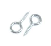 100 Pcs Metal 20mm Screw in Eyes Small Zinc Plated Steel Screw In Hooks Self Tapping Eyelet Screws for Wood Fixing Wires Indoor & Outdoor