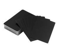 100 PCS Metal Business Cards Blank, 3.4 x 2.2 Inches Aluminum Blank Cards, 0.008 Inches Thick Laser Engrave Printable Name Card for Custom DIY Matte Black