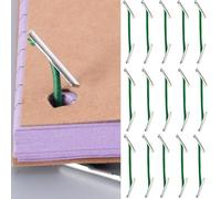 100 PCS Metal Treasury Tags, 4.5cm Treasury Tags Metal-Ended Stationary Treasury Tags Cord Paper Tie Tags Portable String Binders Office Fasteners Hole Punch Ties for Organising Paper Documents