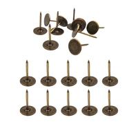100 Pcs Metal Upholstery Thumb Tacks Small Flat Head Push Pins Heavy Duty Wall Thumb Tack Nails Photo Poster Wall Pins Vintage Cork Board Thumbtacks Furniture Pushpins Bronze