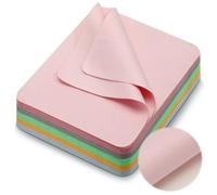 100 Pcs Microfiber Suede Glasses Cleaning Cloth, 5.5 x 6.7 Inch Softness Suede Fabric Reusable Scratch-Free Lens Wipes for Cameras, Electronics, Eyeglasses, Cell Phone Screens, Car, Smart Watch