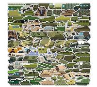 100 Pcs Military Stickers Vinyl Cartoon Cool Camo Vehicle Sticker for Laptop Skateboard Water Bottle Guitar Helmet Luggage Travel Case Computer,Waterproof Trendy Car Truck Sticker for Teens Kids