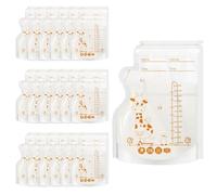 100 Pcs Milk Storage Bags Breastfeeding 250ml Breast Milk Storage Bags Pre-sterilised Quick Freeze and Thaw Breast Milk Freezer Bags No-Leak Breast Milk Pouches Double Seal Bag for Breastfeeding