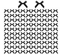 100 PCS Mini Black Bows, Satin Ribbon Bows 4x4cm, Bows for Cake, Cake Bows, Black Bows, Cute Small Bows for Craft Sewing Scrapbooking Christmas Party Wedding and Gift Wrapping