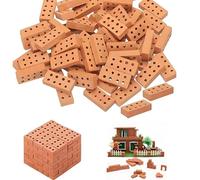 100 Pcs Mini Bricks, Sim Bricks, Micro Bricks for Garden, 8 Hole Brick, 8-Hole Building Bricks for DIY Dollhouse Garden Ornaments Micro Landscape Accessories