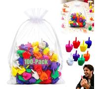 100 Pcs Mini Middle Fingers, Mini Middle Finger Novelty Toys Multicolour Tiny Hands, Adult Christmas White Elephant Stocking Stuffers Party Favors Office Prank Desk Decor, Middle Finger Gifts