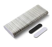 100 Pcs Mini Nail File Disposable Professional Nail File Nail File Set Care Mini Nail Files Professional Manicure Tools for Home and Salon Use 180/240 Grit (Black White)