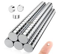 100 PCS Mini Neodymium Magnets, 4x2mm Rare Earth Tiny Strong Round Magnets for Fridge Whiteboard Magnetic Board Noticeboard Office Crafts