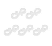 100 Pcs Mini Plastic Gutter Hooks Party Lights Hanger Outdoor Light Hooks Clips for Christmas Decoration Outside String Lights Seasonal Fairy Light