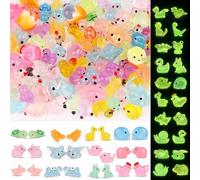 100 PCS Mini Resin Animals, 21 Styles Mixed Plastic Animals & Tiny Figures