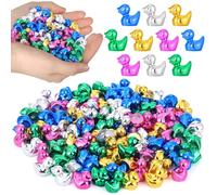 100 Pcs Mini Shiny Ducks Tiny Duck Animals Figurine Little Ducks Toys Micro Garden Landscape for Hide and Seek Game Dollhouse Cake Decor Party Gift