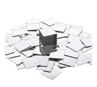 100 Pcs Mini Size Square Mirror 1 inch Adhesive Small Square Mirror Tile Acrylic Mini Craft Mirrors Tiles Mini Decorative Mirrors Mosaic Tiles for Crafts Making Home Decor