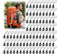 100 Pcs Mini Survival Compass Bulk, Mini Compass for Kids Bulk Outdoor Camping Hiking Pocket Compass with Lanyard, Plastic Mini Compass for Party Favor/Hiking/Scout Classroom Learning Directions
