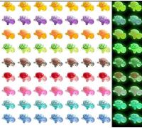 100 Pcs Mini Turtles, Luminous Tiny Turtle Toys Cute Mini Resin Animals Charms for DIY Crafts, Garden Decor, Dollhouses, and Aquariums,Durable, Non-Toxic, and Eco-Friendly Miniature Animal Set