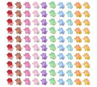 100 PCS Mini Turtles, Turtle Toy Resin Animals Plastic Luminous Miniature for Garden Tiny House DIY Pot Decoration, Landscape, Ocean Animal Party Small World Toys(10 Color)