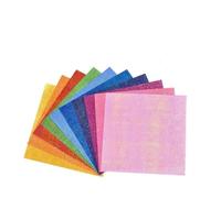 100 Pcs Mix Pearlescent Paper Colorful Glitter Origami Kids Handmade Materials DIY Scrapbooking Folding Craft Paper Square for Kids(15x15cm)