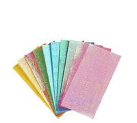 100 Pcs Mix Pearlescent Paper Colorful Glitter Origami Kids Handmade Materials DIY Scrapbooking Folding Craft Paper Square for Kids(7x14cm)