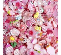100 Pcs Mixed Cute Slime Charms Bulk Set, Cute Flatback Resin Charms, Kawaii Flatback Resin Charms for Crafts, Phone Case Decoden, Scrapbooking Embellishments