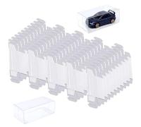 100 Pcs Model Car Display Case Transparent Dust-Proof Acrylic Display Case 1.6x3.2x1.2 In PVC Impact-Resistant Model Cases for Collectibles Acrylic Box