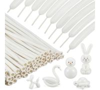 100 Pcs Modelling Balloons Long Balloons 260Q White Twisting Long Latex Magic Balloon for Balloon Arch, Birthday, Wedding, Party Decorations