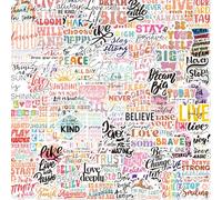 100 Pcs Motivational Affirmation Stickers Pack,Holographic Inspirational Vinyl Waterproof Decals for Glitter Journal Scrapbook Supplies, Teachers Classroom Kids for Positive Quotes Journaling Stickers