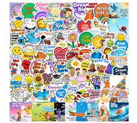 100 PCS Motivational & Inspirational Stickers,Positive Affirmation Sticker Pack Vinyl Skateboard Guitar Door Laptop Luggage Car Bike Water Bottle Birthday Party Supplies Teens Boys and Girls Decals
