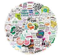 100 PCS Motivational Stickers for Adults, Waterproof Vinyl Stickers for Scrapbooking Book Inspirational Quotes Sticker, for Laptop Scrapbook Skateboard Suitcase Phone Bike