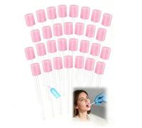 100 Pcs Mouth Sponges on Stick for Elderly, Pink Mouth Swabs for End of Life Care, Clean Mouth and Keeping Mouth Moistened