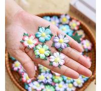 100 pcs Mulberry Paper Flowers 30x30mm Mini Paper Flowers Scrapbooking Wedding Doll House Supplies Card Patch Flowers Mini Paper Flowers