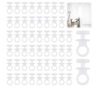 100 Pcs Multi-Use Plastic Curtain Gliders and Hooks, Plastic Curtains Track Glider Hook for Window, Caravan Curtain Hooks, 9mm Rail Gliders for Shower, Door and Ceiling Tracks