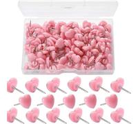 100 Pcs Multifunctional Heart Push Pins Map Heart Push Tacks Poster Decorative Pushpins for World